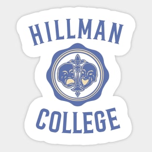 Hillman College - Blue Sticker